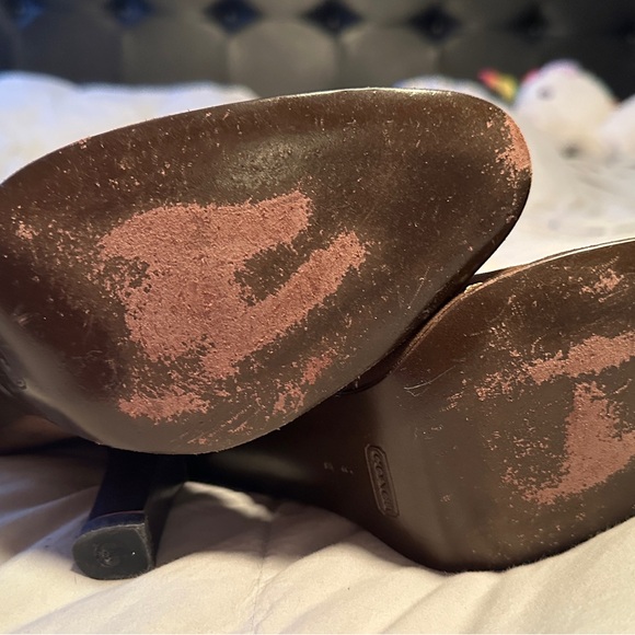 Coach Slouchy Brown Suede boots size 9 B - Picture 9 of 9